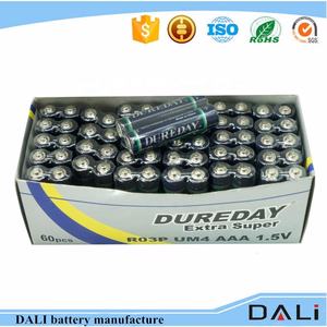 En kaliteli karbon çinko hücre 1.5v R03P r03 No.7 oyuncaklar için UM-4 kuru piller - Product Image 5