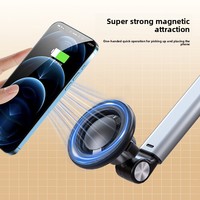Support de téléphone magnétique en alliage d'aluminium, rotatif, pliable, portable, pour la prise de vue vidéo et le streaming en direct, vente directe d'usine