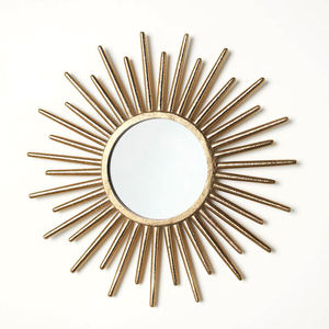 Cadre de miroir mural en métal laiton antique - Product Image 2