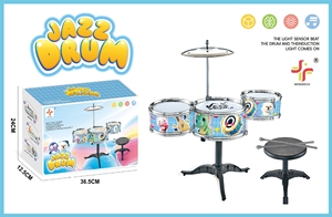 Wholesale Light Sensing Children Jazz <b>Drum</b> Kit Simulation Rock <b>Drum</b> Set With Stool For Musical Percussion Toy - Product Image 3