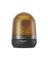 XVR3B05 Flashing, Rotating Light, 24V DC, Amber Lens, Black Housing, 100mm Base, IP65/IP23, Harmony XVR Series