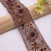 Vente d'usine Vintage broderie paillettes perlées dentelle bricolage artisanat accessoires Style National vêtements ruban