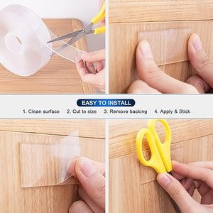 Nastro <span class=keywords><strong>Biadesivo</strong></span> Trasparente Nano Ultra Adesivo, Riutilizzabile e Impermeabile, per Cucina, Tappeti e Auto - Product Image 5