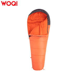 Saco de Dormir Woqi Tipo Momia para 3 Estaciones, Longitud Estándar, Transpirable, de Poliéster, Color Naranja, para Adultos, Senderismo y Camping - Product Image 5