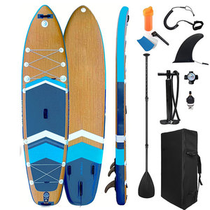 OEM ODM Wood grain standing fibglass prancha clear sup board 2023 Inflável paddle board paddleboards - Product Image 3