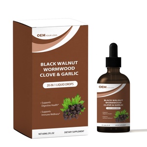 Produit phare : Teinture de Noyer Noir et Absinthe 20-en-1, Marque Privée, Nettoyant Intestinal, Gouttes Liquides de Noyer Noir, Absinthe et Clou de Girofle - Product Image 1