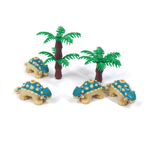 Ensembles de blocs de construction pour le monde jurassique jouet bébé Ankylosaurus Minidoll période crétacée dinosaure blindé jouets en plastique - Product Image 2