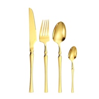 Ensemble de couverts de luxe en acier inoxydable poli miroir avec boîte cadeau pour mariage et hôtel