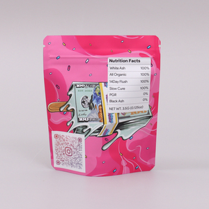 Custom 1/8 oz Mylar Bags Moisture Proof Gummy Packaging Bag Smell Proof Mylar Bags 3.5g Food Grade Packaging Factory Direct - Product Image 2