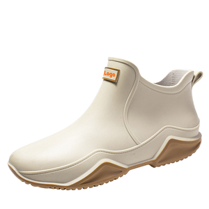 Botas de Lluvia de Tobillo Unisex Personalizadas de PVC de Alta Calidad, Ligeras, Antideslizantes e Impermeables para Verano/Invierno - Product Image 1