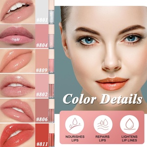 ลิปกลอสเนื้อฉ่ำวาว สีนู้ด วีแกน ลิปสติกเนื้อลิควิดใส แบรนด์ส่วนตัว หัวแปรงใหญ่ - Product Image 4
