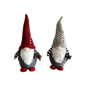 Benvenuto cooperazione fabbrica <span class=keywords><strong>buon</strong></span> <span class=keywords><strong>natale</strong></span> <span class=keywords><strong>babbo</strong></span> <span class=keywords><strong>natale</strong></span> rosso e grigio vacanza gnomo giocattolo peluche fornitore - Product Image 1