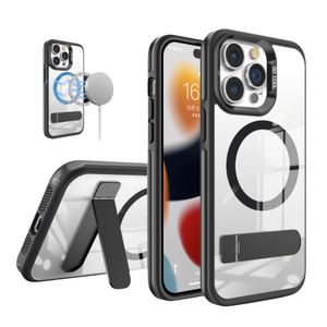Listo para enviar funda protectora magnética de carga inalámbrica de lujo con soporte de Metal para <span class=keywords><strong>iPhone</strong></span> 16 15 14 <span class=keywords><strong>13</strong></span> 12 <span class=keywords><strong>11</strong></span> - Product Image 1