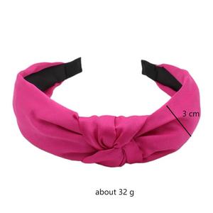 Venta al por mayor <span class=keywords><strong>barato</strong></span> Simple borde nudo banda para el cabello para las mujeres y las niñas dulces accesorios simples para el cabello - Product Image 6