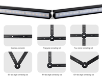 Éclairage extérieur IP68 DMX RGBIC, barres lumineuses LED linéaires pour la décoration murale extérieure et intérieure des villas et des bâtiments de jardin