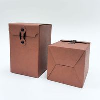 Boîte cadeau RUNWELL avec logo personnalisé, écologique, réutilisable, pour sachets de thé ou de café, style dossier, papier kraft, emballage de luxe, échantillon gratuit