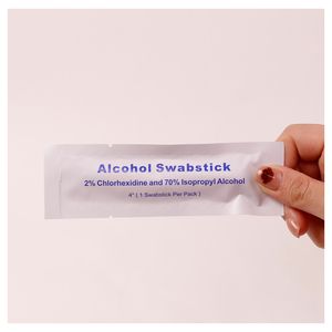Hisopos de Algodón con <span class=keywords><strong>Alcohol</strong></span> al 70% Estériles Desechables Envueltos Individualmente, Paquete Individual, Certificación CE, Clase II, Antisépticos Médicos - Product Image 3