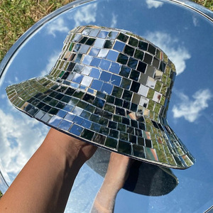 Venta caliente Mirror Disco Ball Hat Burst Flash Fisherman's Hat Night Club Dance <span class=keywords><strong>Bar</strong></span> Night Store Party Disco Hat al por mayor - Product Image 2