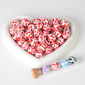 Bracelet en perles acryliques motif vache 16 mm fait main DIY, accessoire de chaîne de main, bijoux fantaisie colorés et tendance, vente en gros - Product Image 4