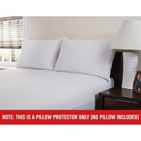 Housse de coussin imperméable 100% coton blanc avec fermeture éclair, taie d'oreiller en satin