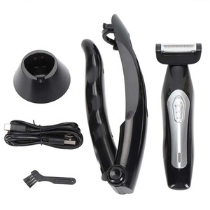 Nueva afeitadora trasera con mango, Afeitadora eléctrica plegable, afeitadora de cuerpo trasero para <span class=keywords><strong>hombres</strong></span>, removedor de vello trasero con carga USB - Product Image 1