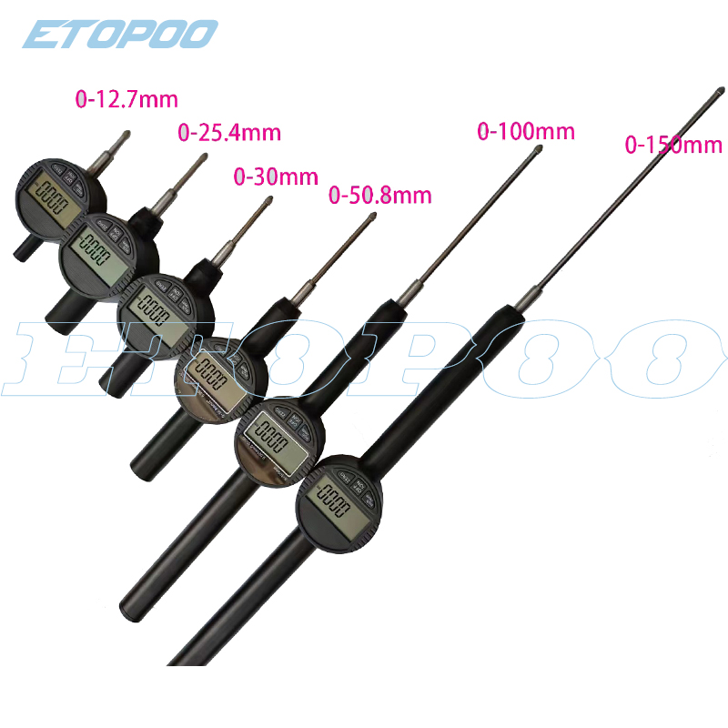 0-150mm 디지털 게이지 표시기 미크론 다이얼 표시기 디지털 다이얼 표시기 0.01mm/ 0.001mm 다이얼 게이지