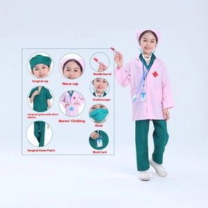 Abrigo blanco de manga larga para niños Uniforme de enfermera de rendimiento profesional Experimento científico Uniformes de hospital de juego de rol - Product Image 2