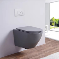 Style européen sans bords, dos au mur, articles sanitaires modernes à gravité, salle de bain, toilette monobloc, wc en céramique, toilette suspendue au mur pour villa