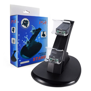 Estación de carga rápida con mango USB dual Cargador de soporte de salida de 5V para controlador Playstation 4 <span class=keywords><strong>PS4</strong></span> - Product Image 1