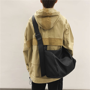 Sac à bandoulière <span class=keywords><strong>tendance</strong></span> pour <span class=keywords><strong>homme</strong></span> et femme, imperméable, grand format, fonctionnel, noir, décontracté, mode, sacs de voyage - Product Image 1