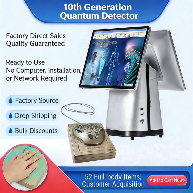 Human Health Testing Body Scanner Quantum Magnetic Analyser Machine ABS Portable 60-Second Testing