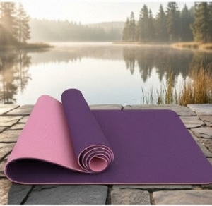 Esterilla de Yoga Portátil de Espuma TPE de 10 mm, Acolchado Grueso, Ligera, para Ejercicios de Fitness, Superficie Flexible con Textura Antideslizante - Product Image 5