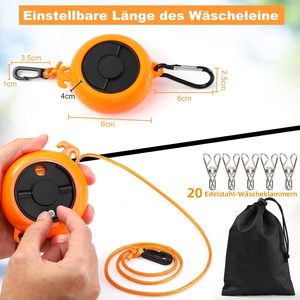 Corde à linge extensible 10m Voyage & <span class=keywords><strong>Camping</strong></span> Clothesling-pour <span class=keywords><strong>camping</strong></span>-cars Vanlife Backpacking - Product Image 2
