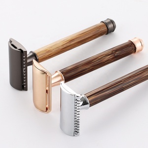 Negro Natural de bambú de <span class=keywords><strong>cero</strong></span> residuos reutilizables doble de seguridad borde afeitar cuchillas de afeitar para los hombres - Product Image 2