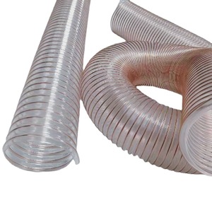 pvc steel wire spiral hose food grade PU(polyurethane) suction hose 80mm 120mm