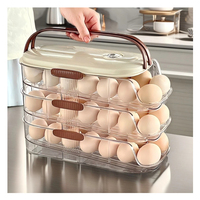Boîte de conservation des œufs rectangulaire en plastique transparent avec couvercle pour un accès facile, de qualité alimentaire, empilable, pour conserver la fraîcheur