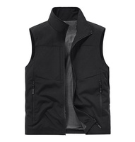 Gilet de Sécurité Respirant Homme Multi-Poches à Fermeture Éclair, Veste de Travail Extérieur Décontractée, Gilet de Pêche et Photographie