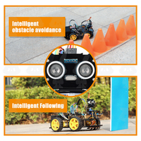 TSCINBUNY 4WD Smart Robot Car Kit Programación gráfica Starter Education & Maker Board con función de evitación de obstáculos