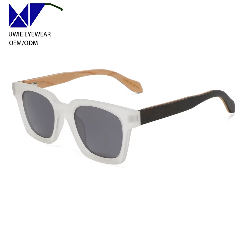 Monture blanc mat, verres gris