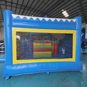 Castillo inflable comercial para niños, combo de brincolín inflable con tobogán, diseño de delfín. - Product Image 4