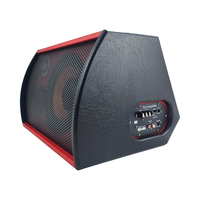 Système de sonorisation automatique à simple bobinage en cuir de 8 pouces Subwoofer actif de voiture avec amplificateur intégré RMS 70W DC 12V Boîte de haut-parleurs sectoriels