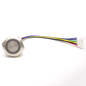 ケーブルワイヤコネクタカスタムWS2812 RGB Led 22mm防水金属リング押しボタンスイッチ - Product Image 4