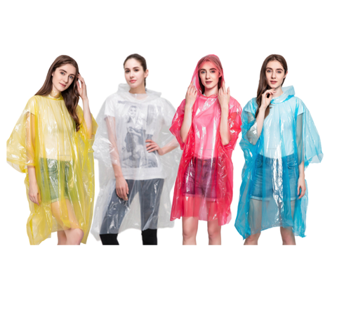 45g Disposable Plastic PE Raincoat with Portable Pocket Waterproof Girls' Outdoor Tour Raincoat