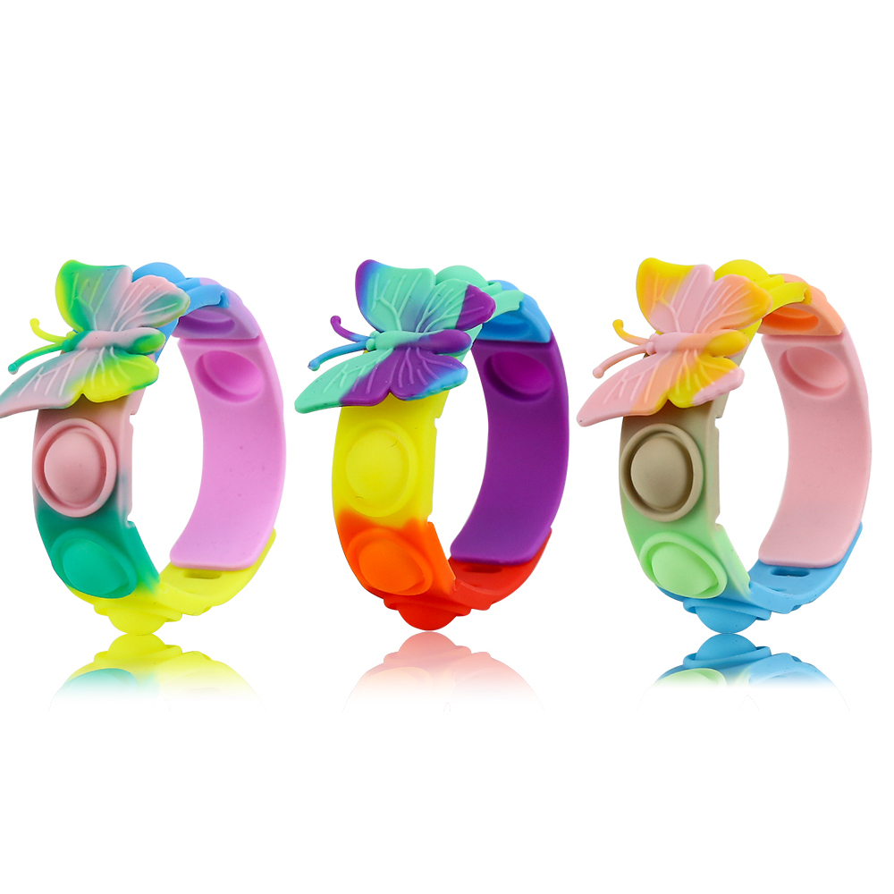 Amazon новейшие маленькие силиконовые пузырьки, фиджет-браслет, детский сенсорный браслет, поп-игрушки, оптовая продажа