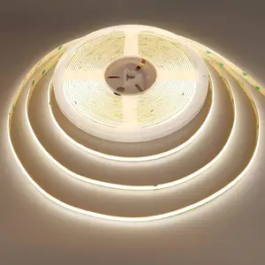 METALUX 5M 16.4ft Largo 320led Regulable Gabinete Cinta de iluminación blanca Dc Dormitorio Techo Mini 12V 24V 8mm Flex Cob Led Strip