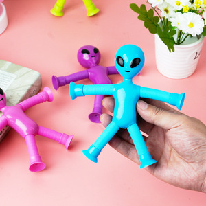 Jouet éducatif anti-stress pour enfants, tire-tuyaux télescopique multifonction à ventouse, jouet extraterrestre - Product Image 2