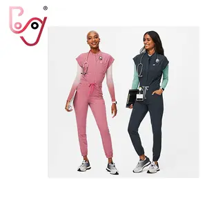 유행 디자인 새로운 스타일화물 점프 슈트 스크럽 유니폼 세트 의료복 병원 간호사 의사 유니폼