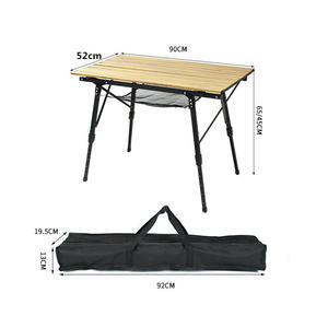 Mesa Plegable Portátil de Aleación de Aluminio para Exteriores, Mesa de Picnic Metálica para Campamento - Product Image 1