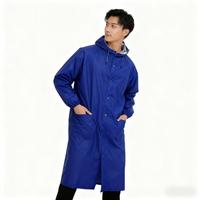 Vêtements de pluie imperméables réutilisables en PVC polyester bleu lac de haute qualité pour travaux industriels