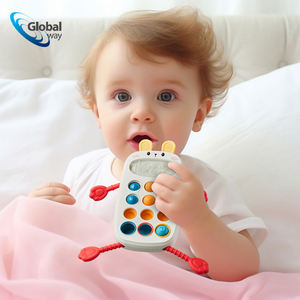 Téléphone jouet pour bébé, jouet à tirer en <span class=keywords><strong>silicone</strong></span> souple pour développer la motricité fine, jouet <span class=keywords><strong>de</strong></span> <span class=keywords><strong>dentition</strong></span> pour nourrissons, motifs lapin/girafe - Product Image 3